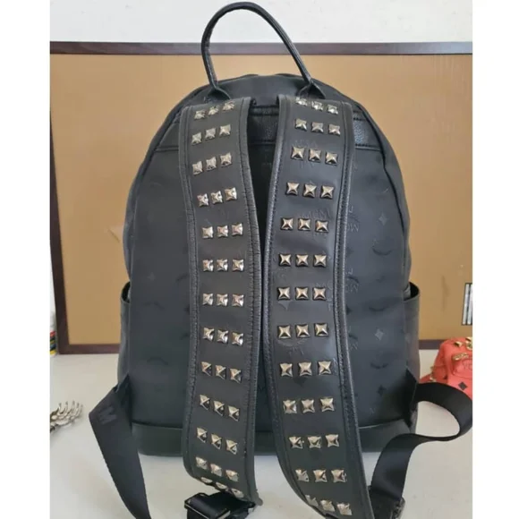 MCM Black Matte Backpack - Picture 5 of 12